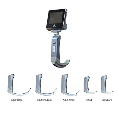 3-Zoll-LCD-wiederverwendbares starres Video-Laryngoskop Video-Laryngoskop mit 5 Klingen