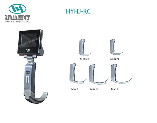 360-Grad-All-Sight-LCD-medizinisches starres Video-Laryngoskop-Set mit Akku