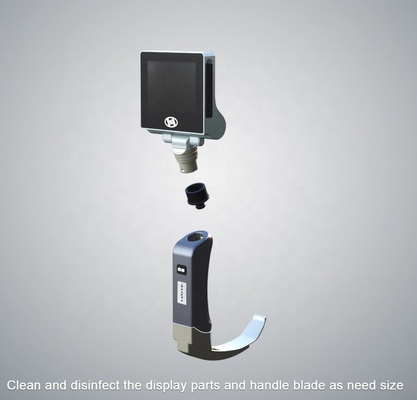 360-Grad-All-Sight-LCD-medizinisches starres Video-Laryngoskop-Set mit Akku